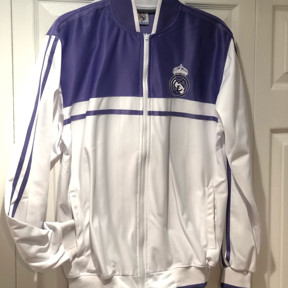 Real Madrid jacket, purple & white 💜❕